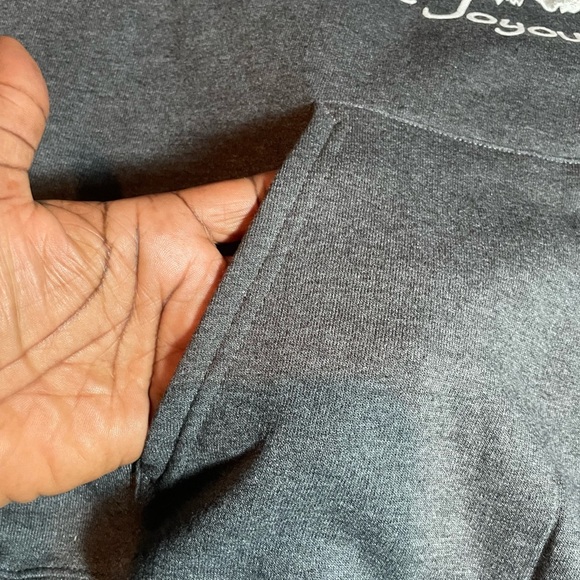 Happy Goat Unisex Gray Hoodie with Kangaroo Pocket Size Large - Picture 4 of 12